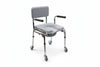 Extra Height Commode Chair Flip Down | Armrest Support for Elderly Patients