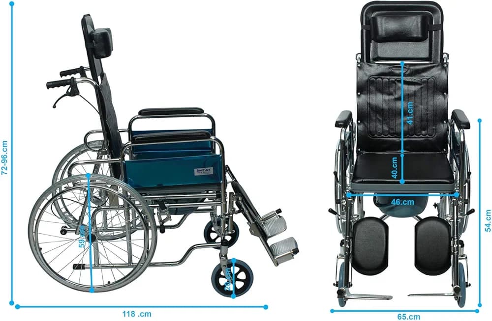 908 GC Reclining Wheel Chair | Medical Wheelchair