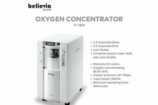 Believia Oxygen Concentrator 7F-5BW | Continuous Oxygen Therapy